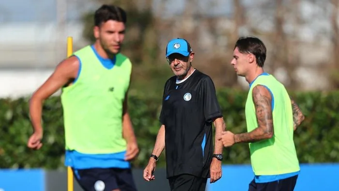 In Clusone the first outing of Sarri's Atalanta